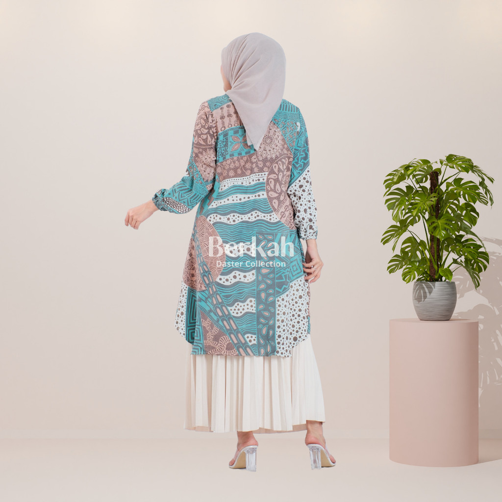 Atasan Batik Tunik Modern Rayon Surya Teja 3