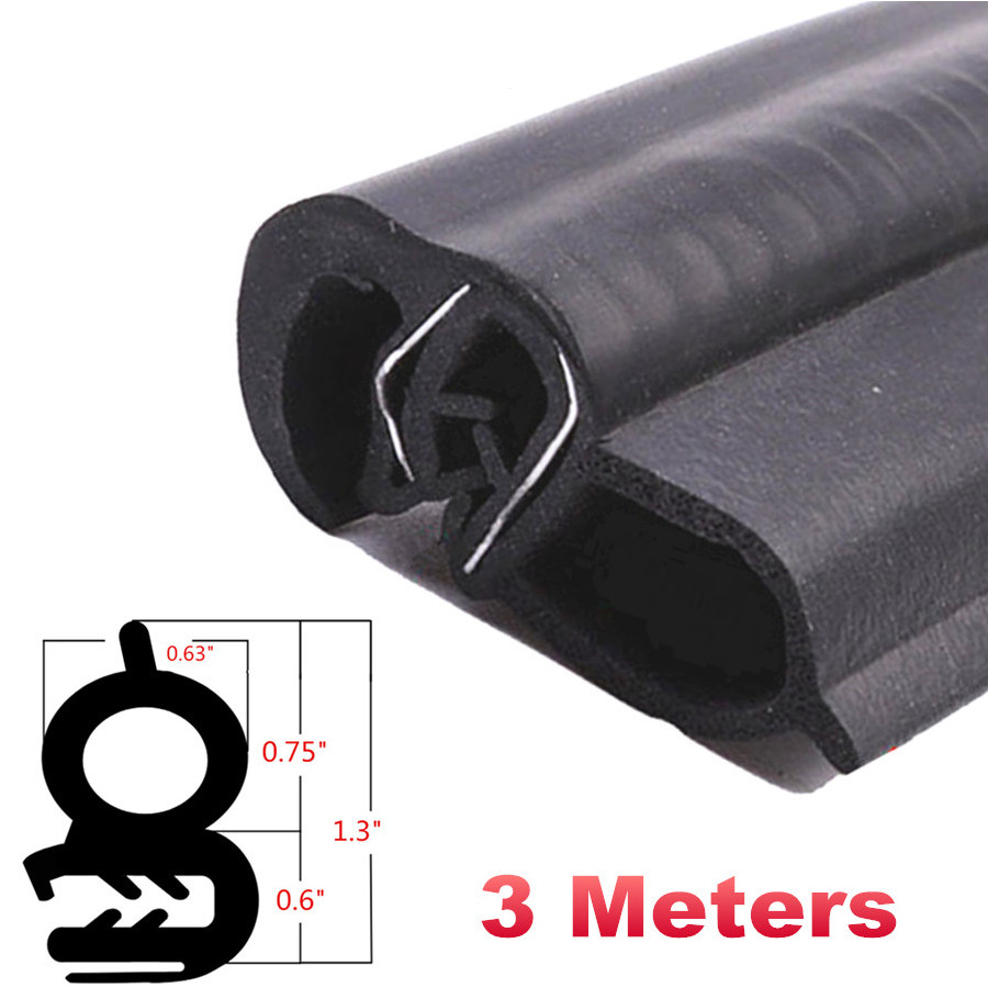 Car Door Seal Weatherstrip EPDM Rubber With Steel Belt - Front Left Or Right Universal
