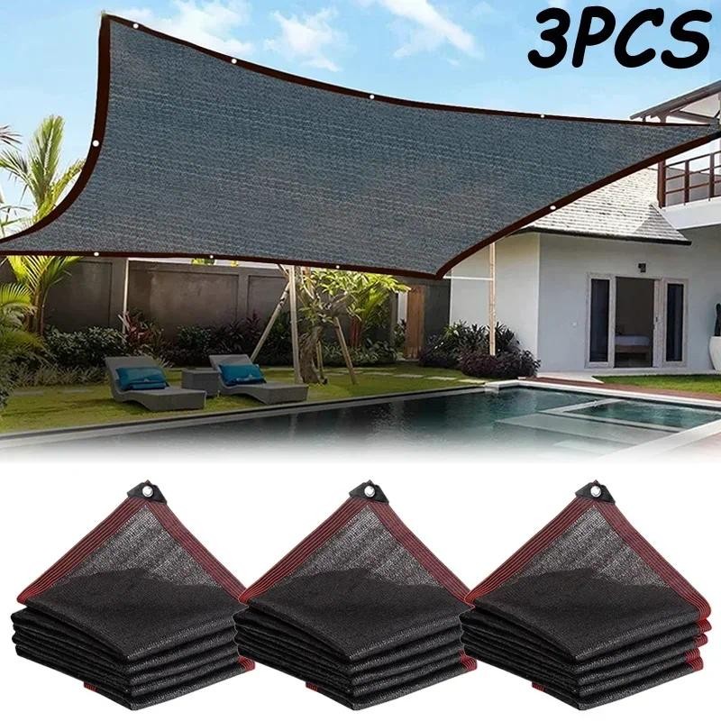 Black Shade Cloth 75% Sunblock Net for Garden Patio，Shade Sails Taped Edge with Grommets (6.5ft×16.4ft, Black) main image 0