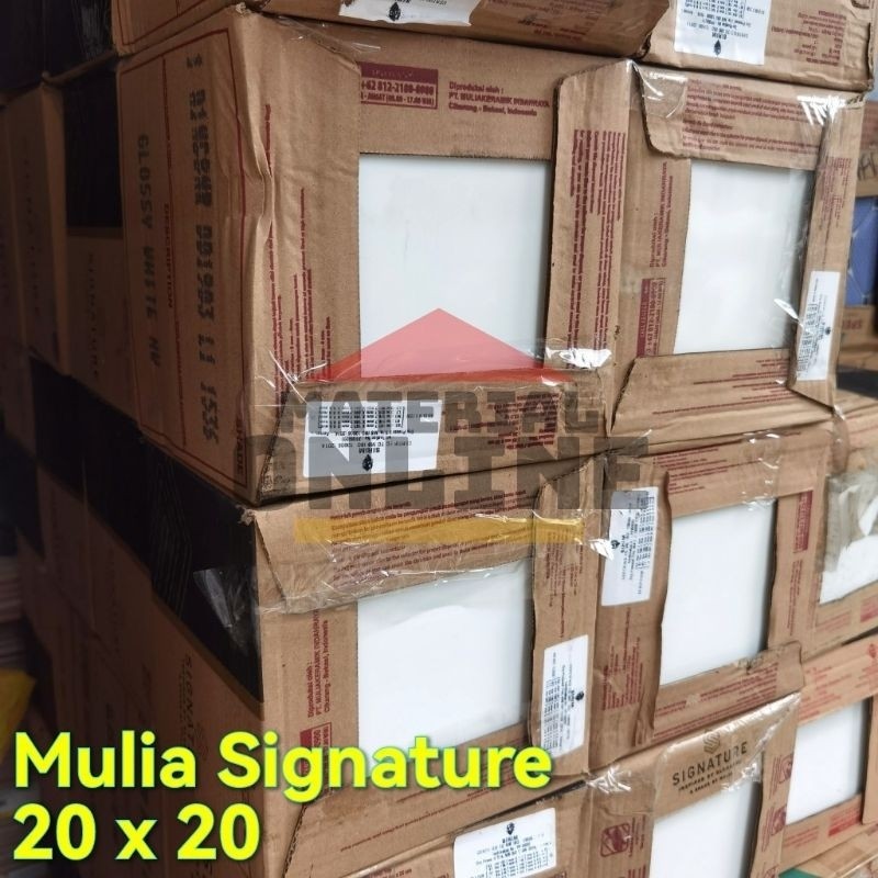 Jual Keramik MULIA Putih 20 x 20 Cm 20Cm Kilap Glossy White Ceramic ...