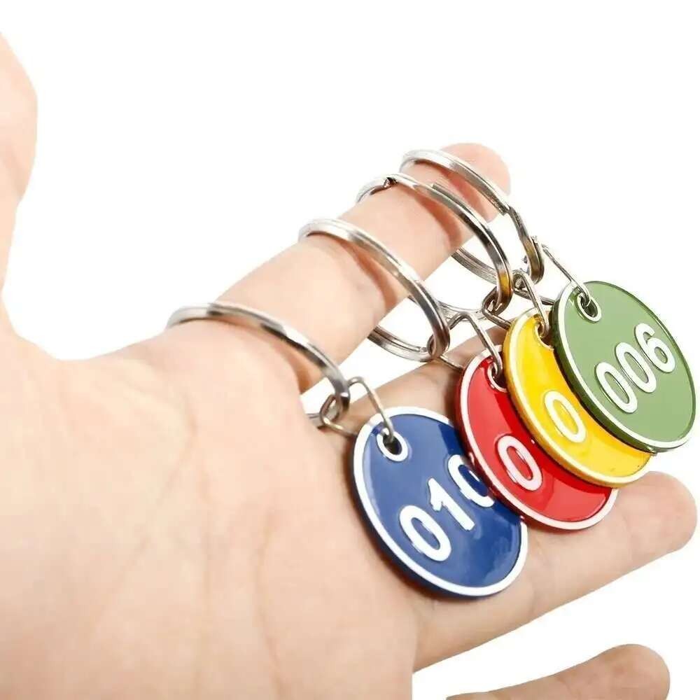 Jual Metal Numbered Tag With Key Ring, Aluminium Sequential Numbers ...