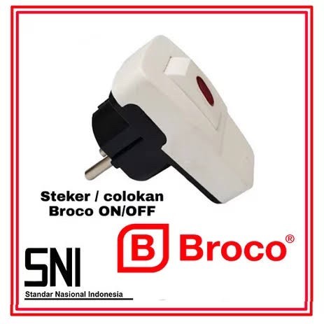 Jual steker saklar on off broco / colokan lampu | Shopee Indonesia