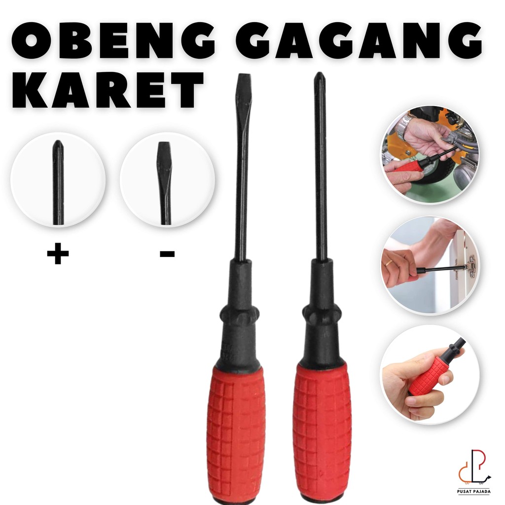 Jual Obeng Plus Kembang 8 Inch Anti Slip Obeng Ples + 8” In Magnet ...