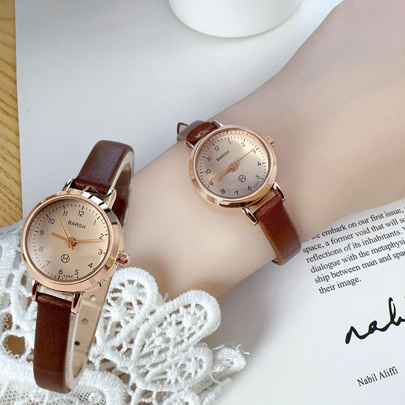 Jual Jam Tangan Wanita Barsh Tali Kulit Mini Angka Jam Analog Fashion ...