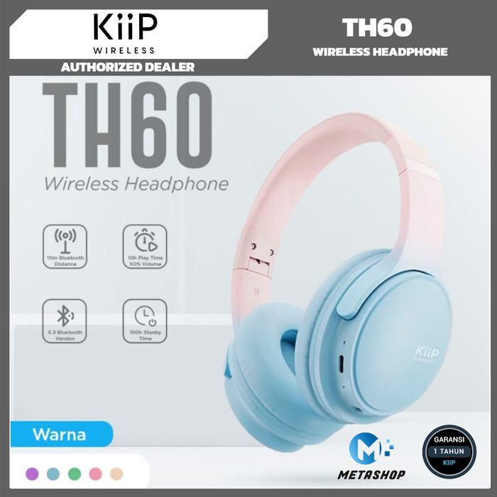 Jual KiiP Wireless TH60 Headphone Bluetooth Gaming Wireless Headset ...