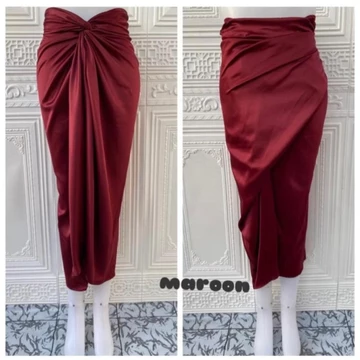 Rok Lilit Polos Satin PREMIUM Wrap Skirt Rok Lilit Polos Rok Lilit Satin