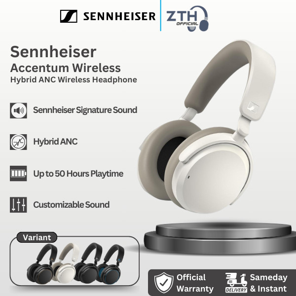Jual Sennheiser Accentum Bluetooth Headphones Hybrid ANC 50Hrs