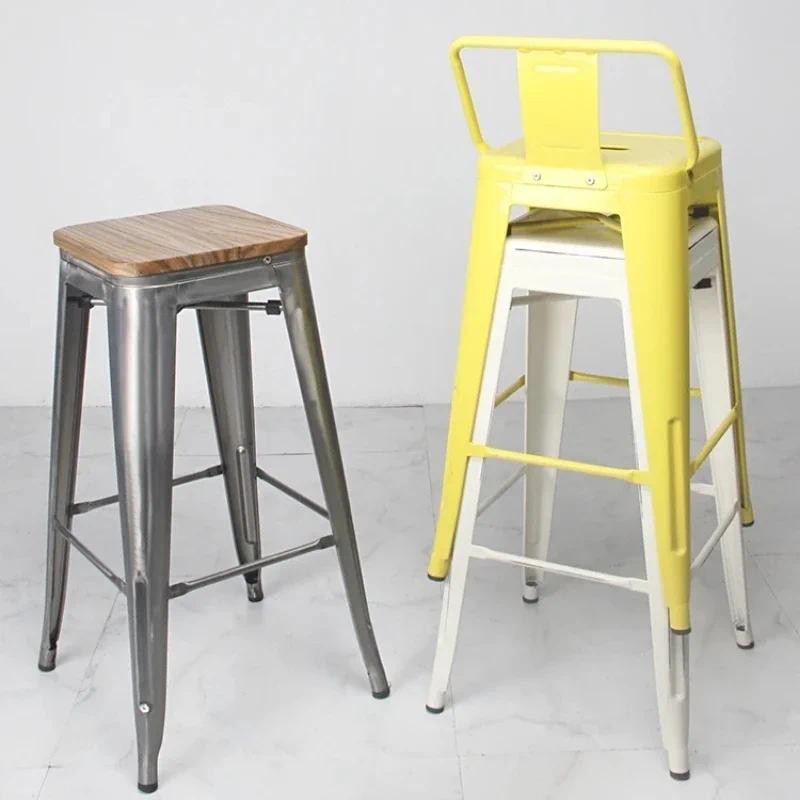 Jual Stackable Metal Bar Stools Counter Height Bar Chairs 24-Inch ...