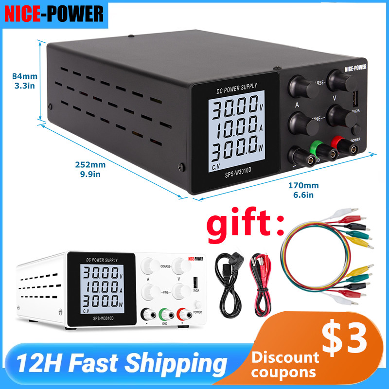 Jual Bench Power Supply 30V 10A Adjustable Lab DC Power Supply Voltage ...