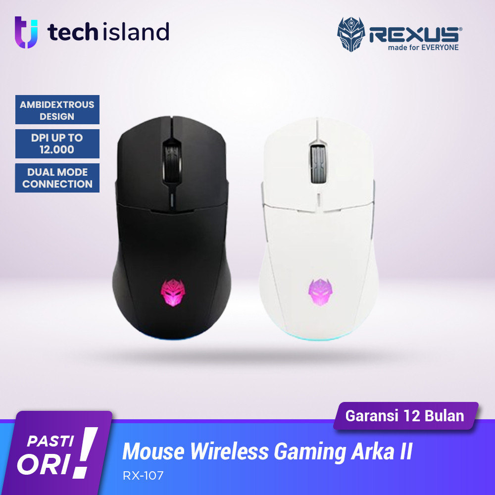 Jual Rexus RX107 V2 Mouse Wireless Gaming Arka II 107 Dual Connection ...