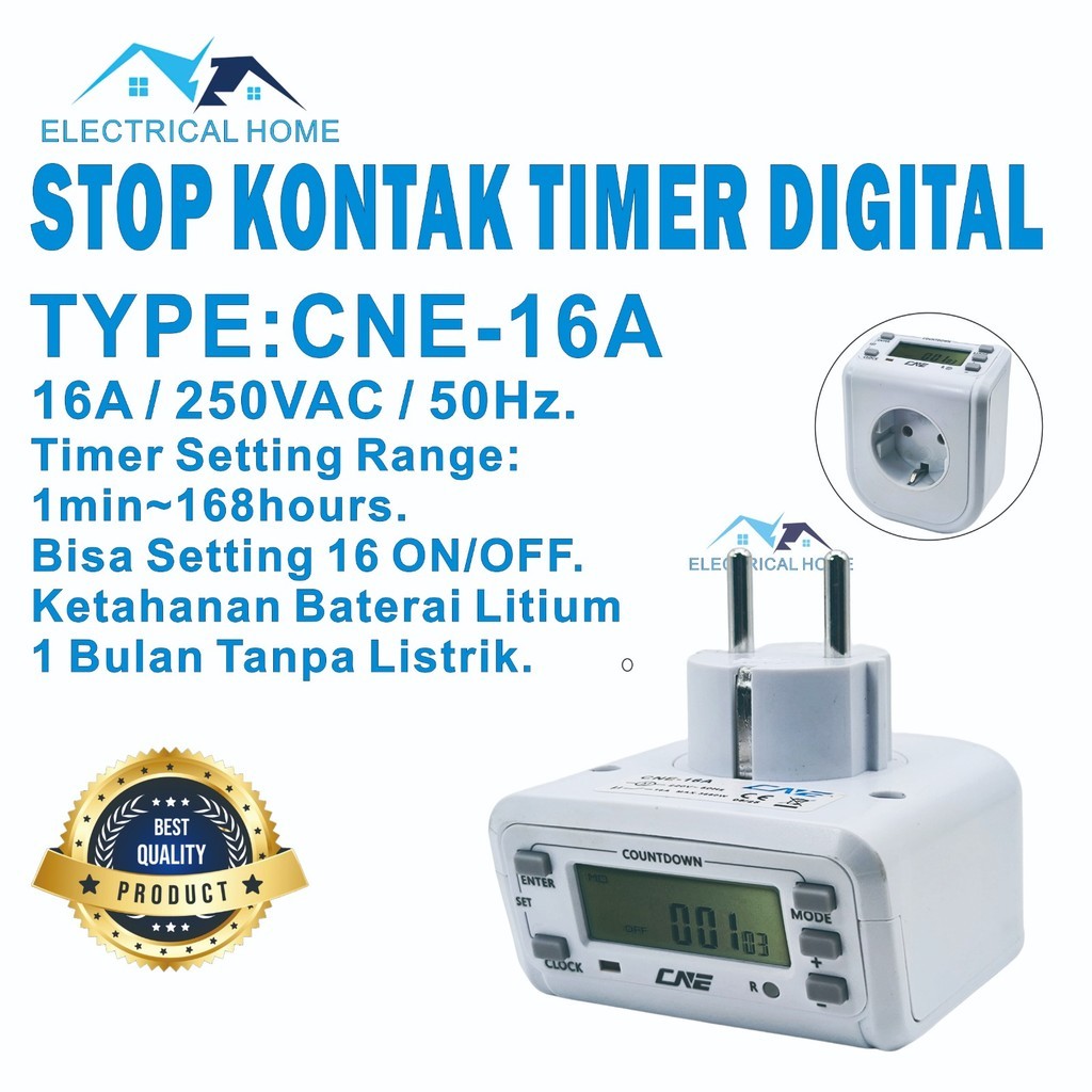 Jual Stop Kontak Timer Digital / Weekly Digital Timer / 16A Digital ...