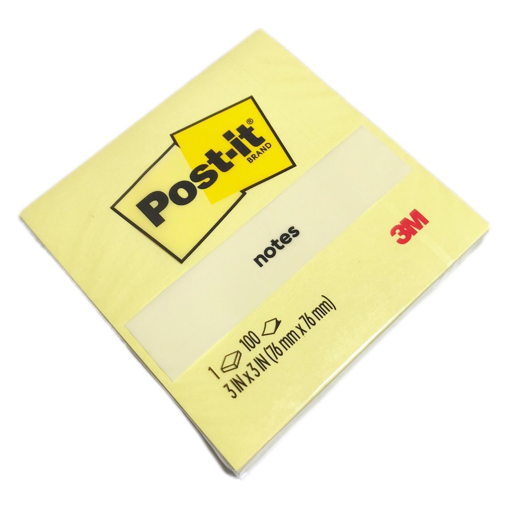 Jual 3M - Post It Sticky Notes 654-1CY 76mm x 76mm Yellow - Pad ...