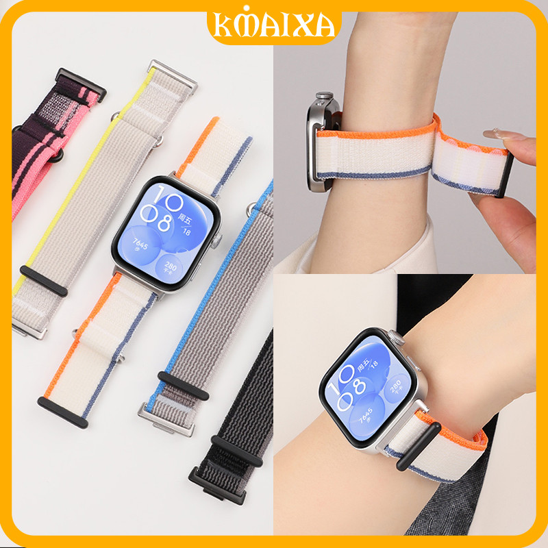 GIOPUEY Nylon Armband Für Huawei Watch Fit 4/Fit 3 – Sport Loop, Geflochten, Verstellbar, Atmungsaktiv