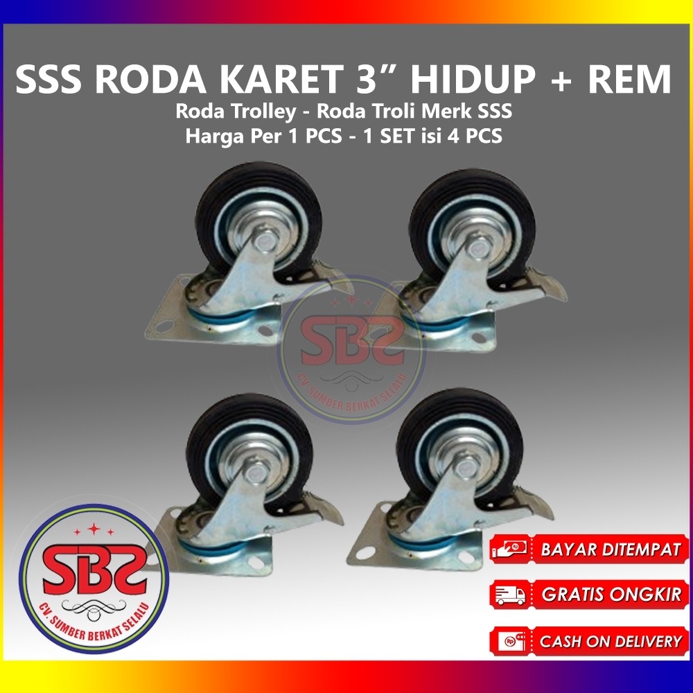 Jual SSS Roda Kastor 3