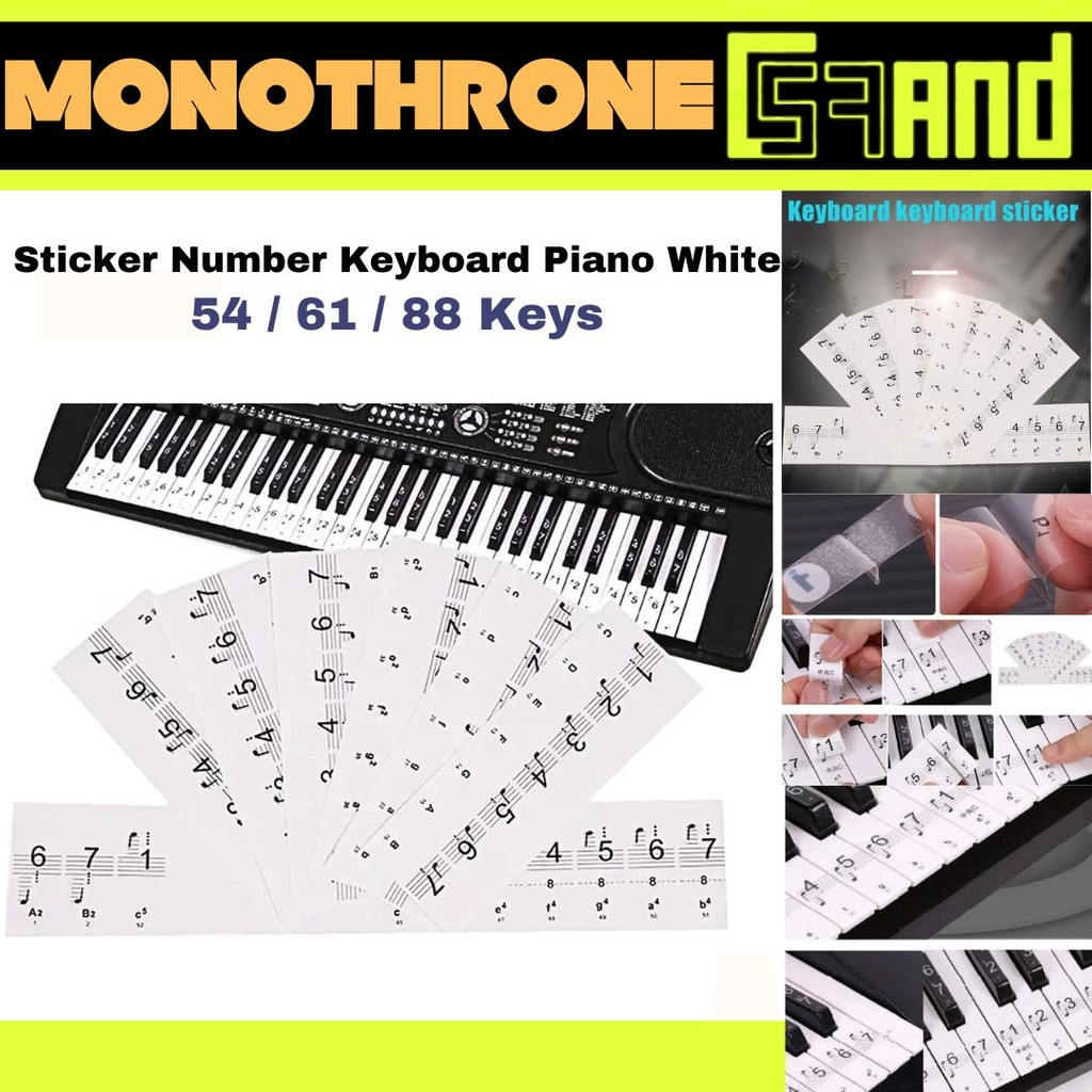 Jual Sticker Tuts Keyboard Piano Label Nada Chord Kunci Key Sticker ...