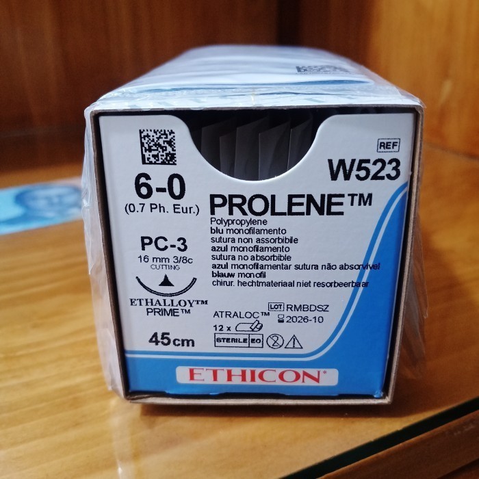 Jual prolene 6.0 W523 per box isi 12 pcs | Shopee Indonesia