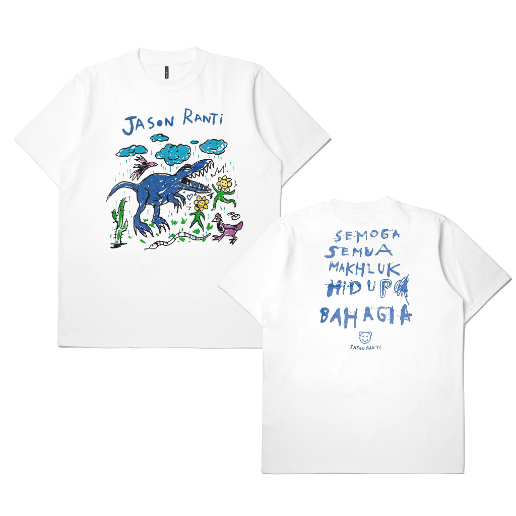 Jual T-Shirt Band Jason Ranti Semoga Bahagia White Band Merch Kaos Pria ...