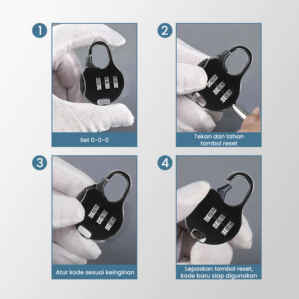 Manlo Gembok Koper Angka 3 Digit Suitcase Password Safety Lock