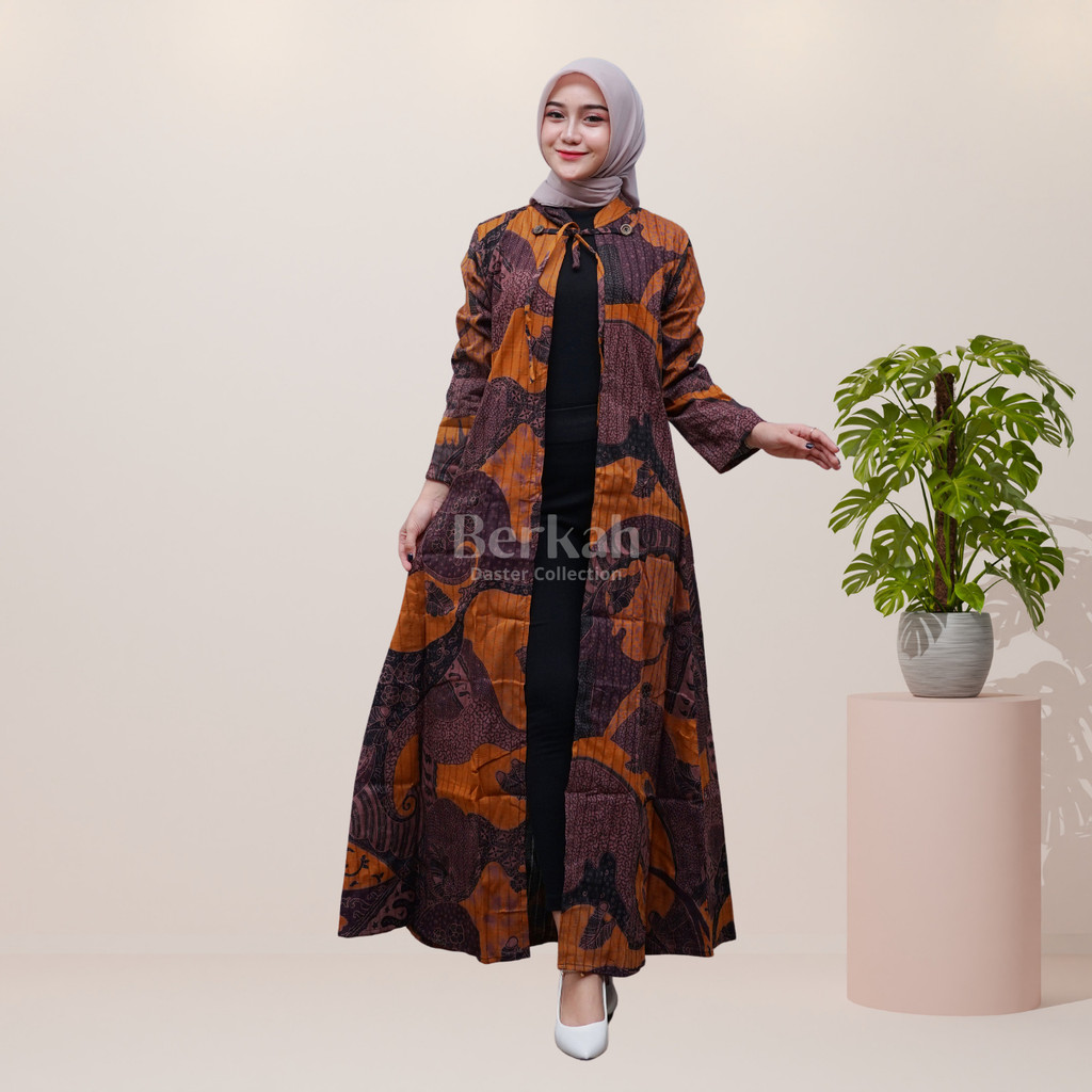 Outer Batik Long Cardigan Surya Teja Lapis 3