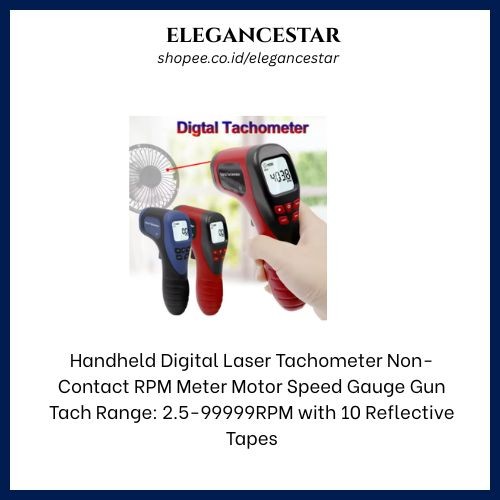 Jual Handheld Digital Laser Tachometer Non-Contact RPM Meter Motor ...