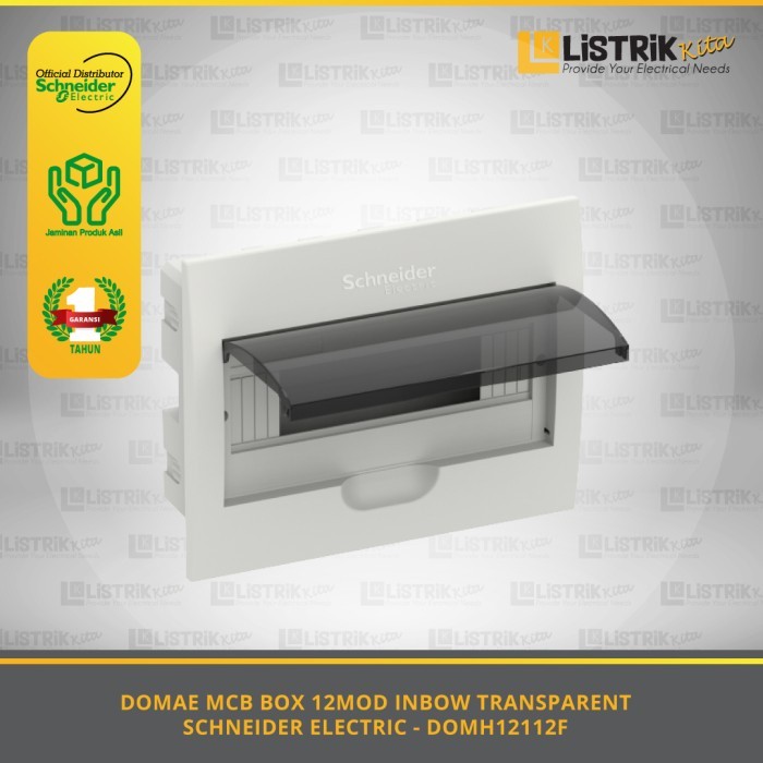 Jual MCB BOX SCHNEIDER ELECTRIC DOMAE 12MOD INBOW TRANSPARENT ...