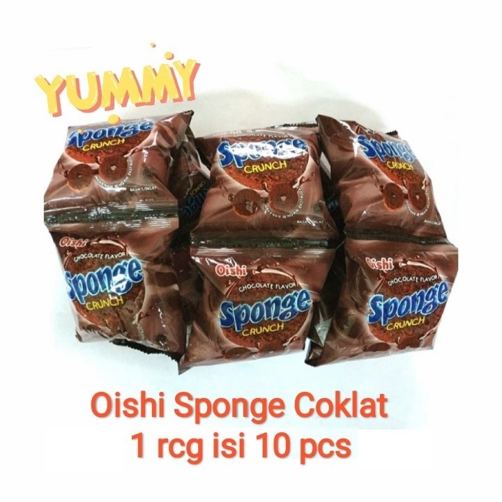 Jual oishi sponge crunch cokelat | renceng isi 10 bks | Shopee Indonesia