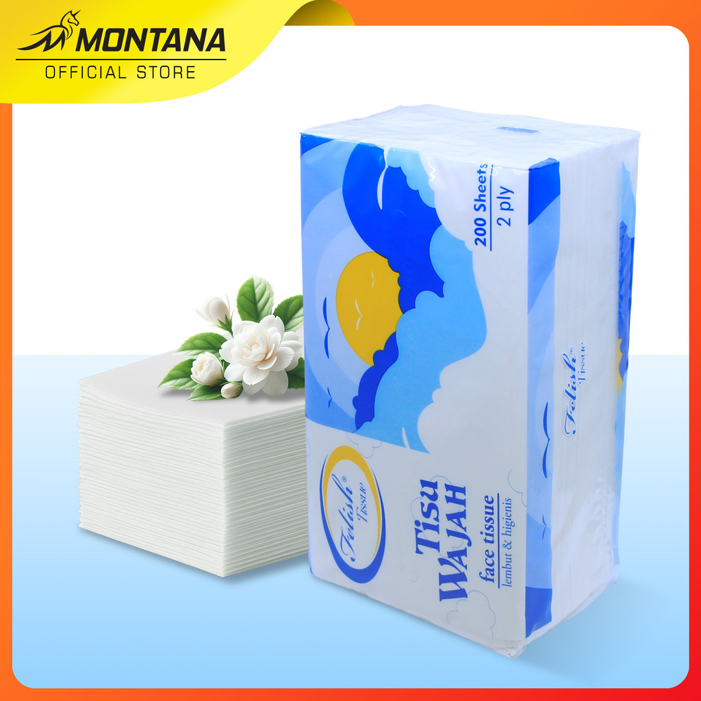 Jual MONTANA Felish Facial Tissue 200 Sheet 2 Ply Tisu Wajah Halus dan ...