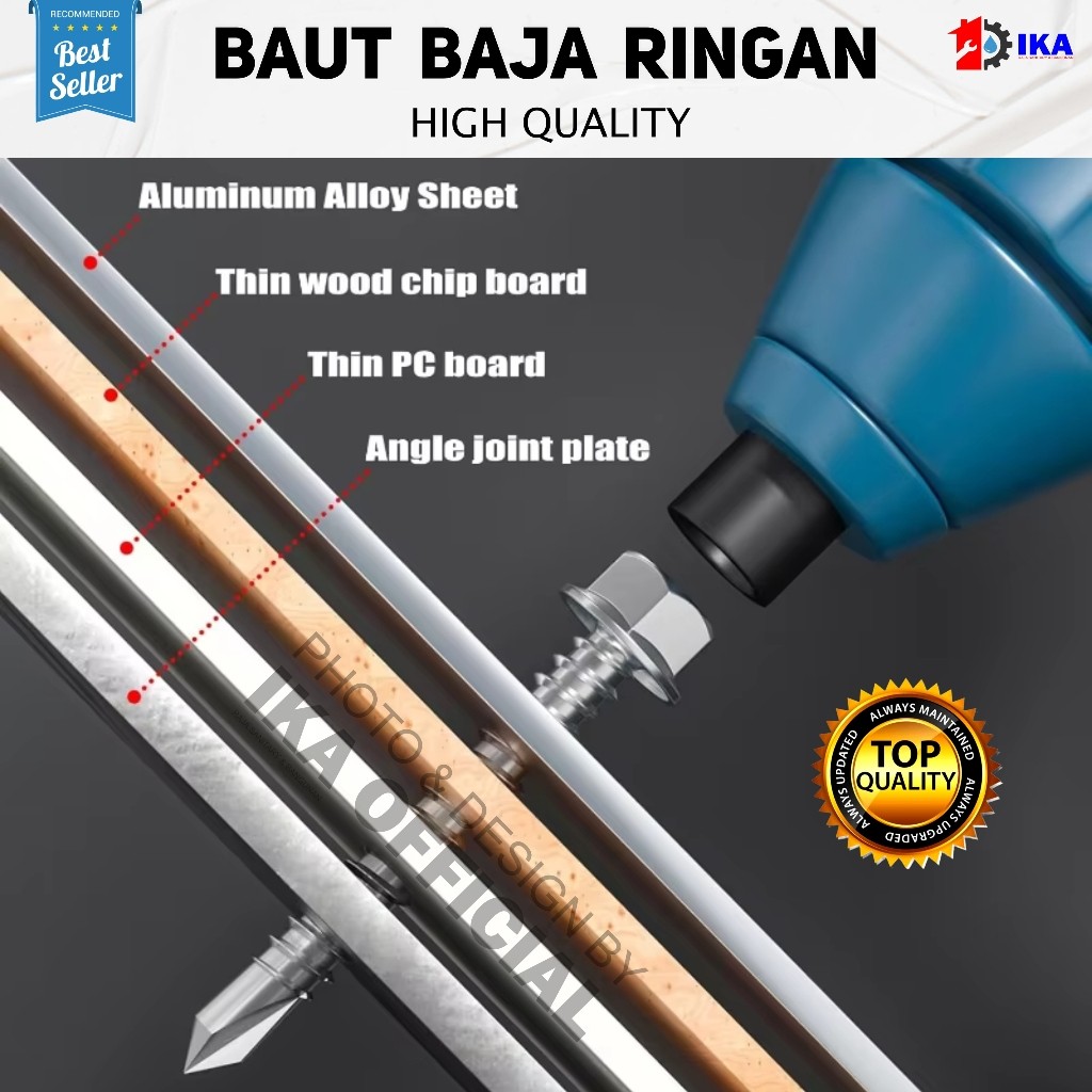 Jual SAB Baut baja ringan l baut Skrup Baja Ringan 10x16 Harga Termurah ...