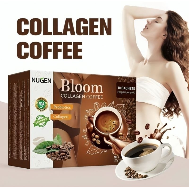 Jual 【COD】100g Bloom Collagen Coffee Instant coffee Original Robusta ...