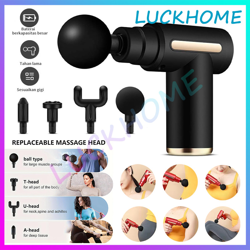 Pijat Elektrik Fasciaes Gun Deep Tissue Muscle Massager Gun Alat Pijat Elektrik Punggung Elektrik Pemijat Leher Mini