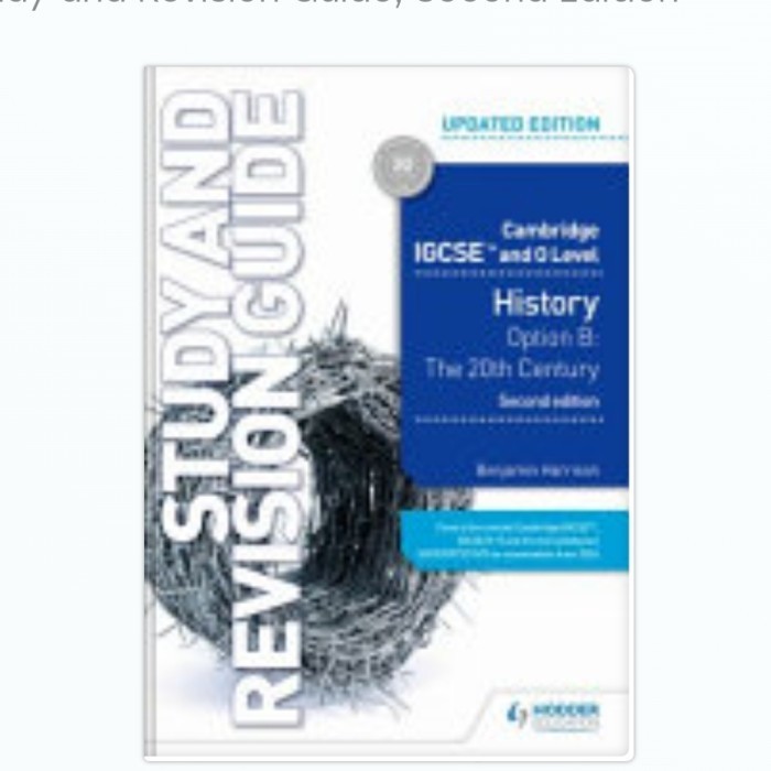 Jual Cambridge IGCSE and O Level History Study and Revision Guide ...