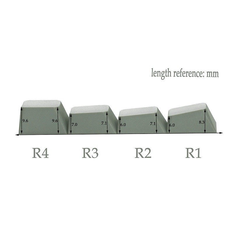Jual Keycap PBT profil CHERRY R1 R2 R3 R4 polos matte tebal mechanical ...