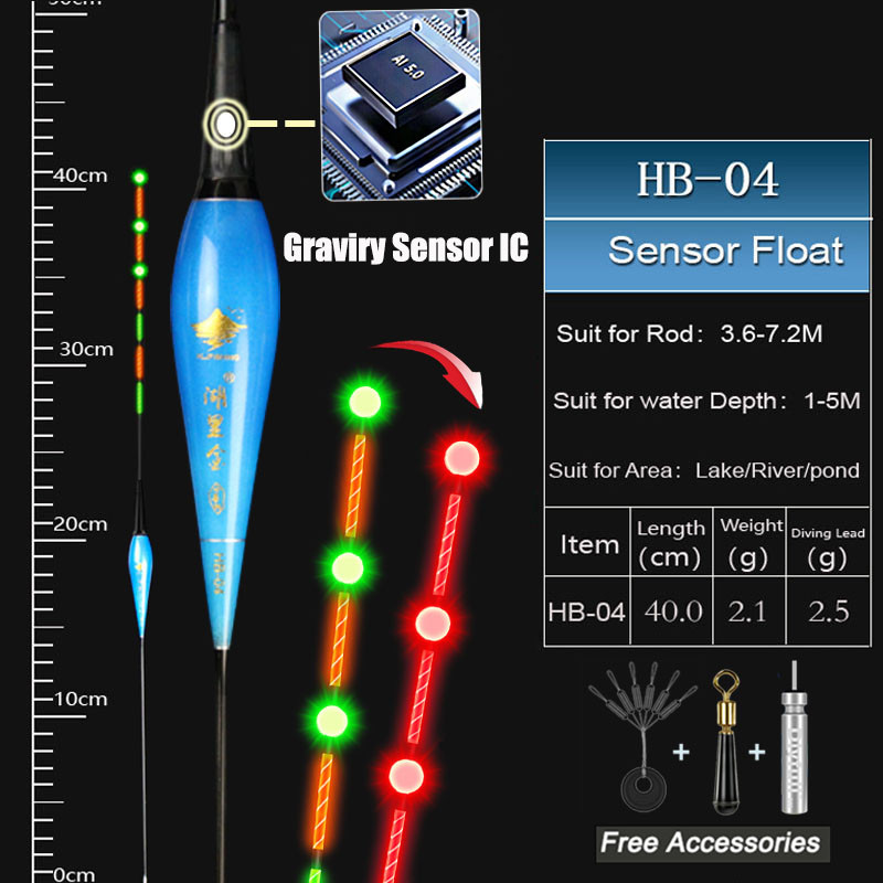 Jual Fishing Float Gravity Sensor Smart IC Build-in LED Electric ...