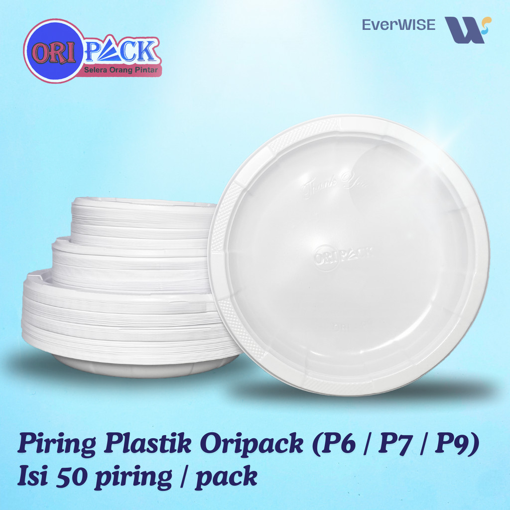 Jual Piring Plastik Pesta Oripack Putih Susu | Ukuran P6 / P7 / P9 ...