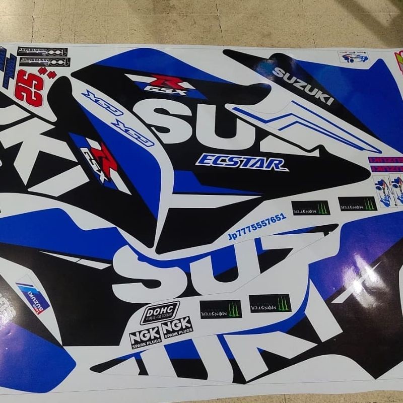 Jual decal stiker GSX R150 Custom. striping gsx full body, decal gsx ...