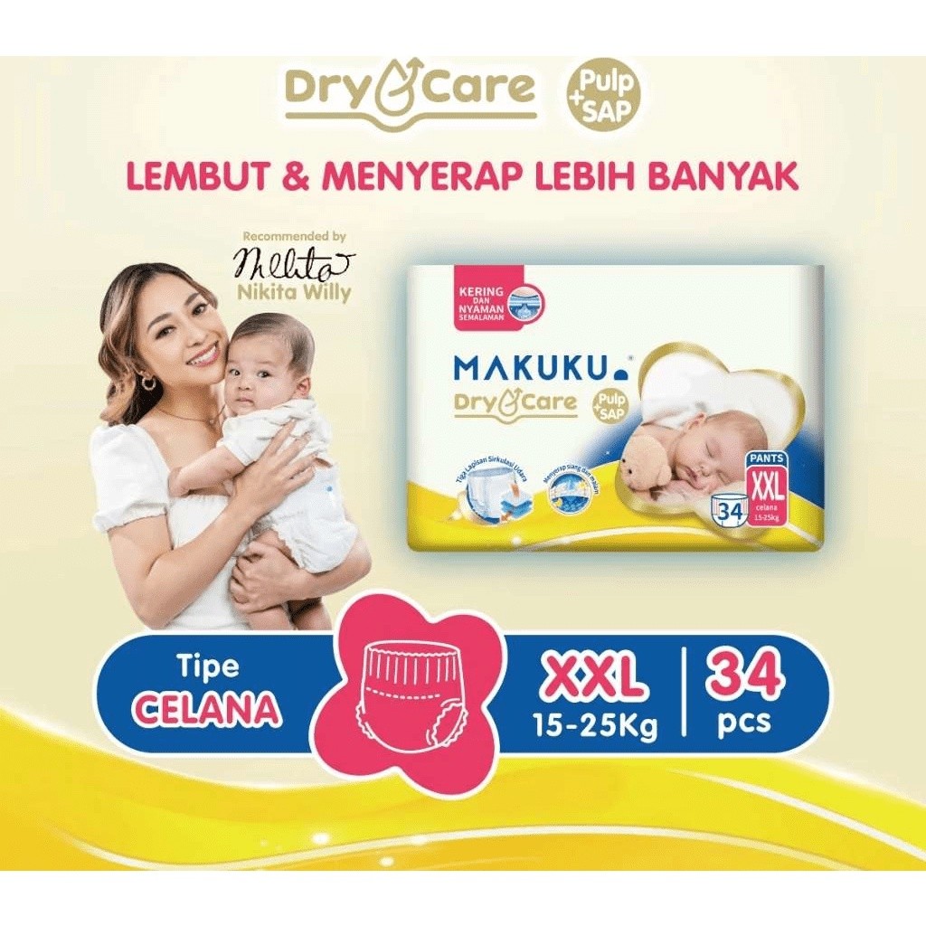 Jual MAKUKU DRY CARE PANTS XXL34 - RAJA SUSU Premium | Shopee Indonesia