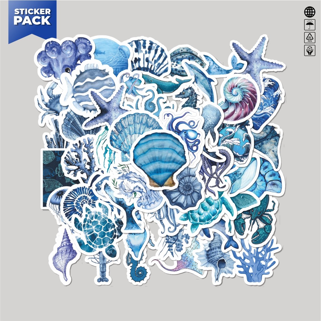Jual [100PCS]Stiker Pack Stiker Magic Sea Series [Seri Laut Ajaib ...