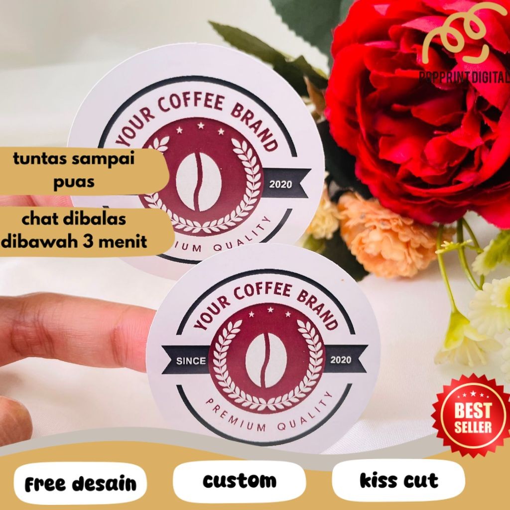 Jual PpD Sticker Print Cetak Label Murah Edisi Coffe Stiker Produk ...