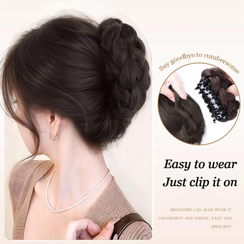 Jual Sanggul Instan Modern/Sanggul Jepit Rambut Palsu Model Twist Braid ...