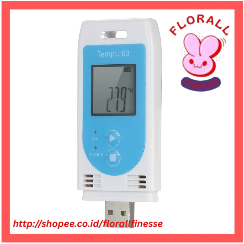 Jual TempU 03 Portable USB Temperature Humidity Data Logger Reusable RH ...