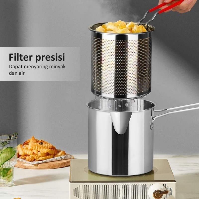Jual 【COD】Mini Deep Fryer 4in1 Deep Fryer Panci Multifungsi 4 Pcs Multi ...