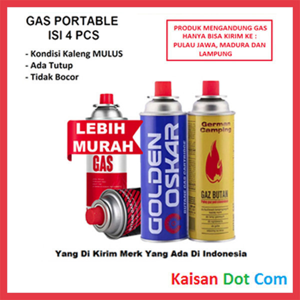 Jual 4 Pcs Gas Portable / Gas Kaleng / Gas Kamping / Gas Tabung Isi ...