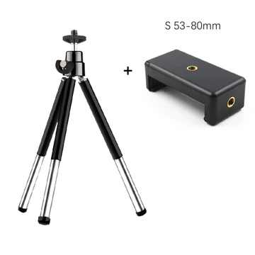 Aluminum Alloy Table Tripod Mini Tripod Metal With Handphone Holder Clip For HP Camera Tripod