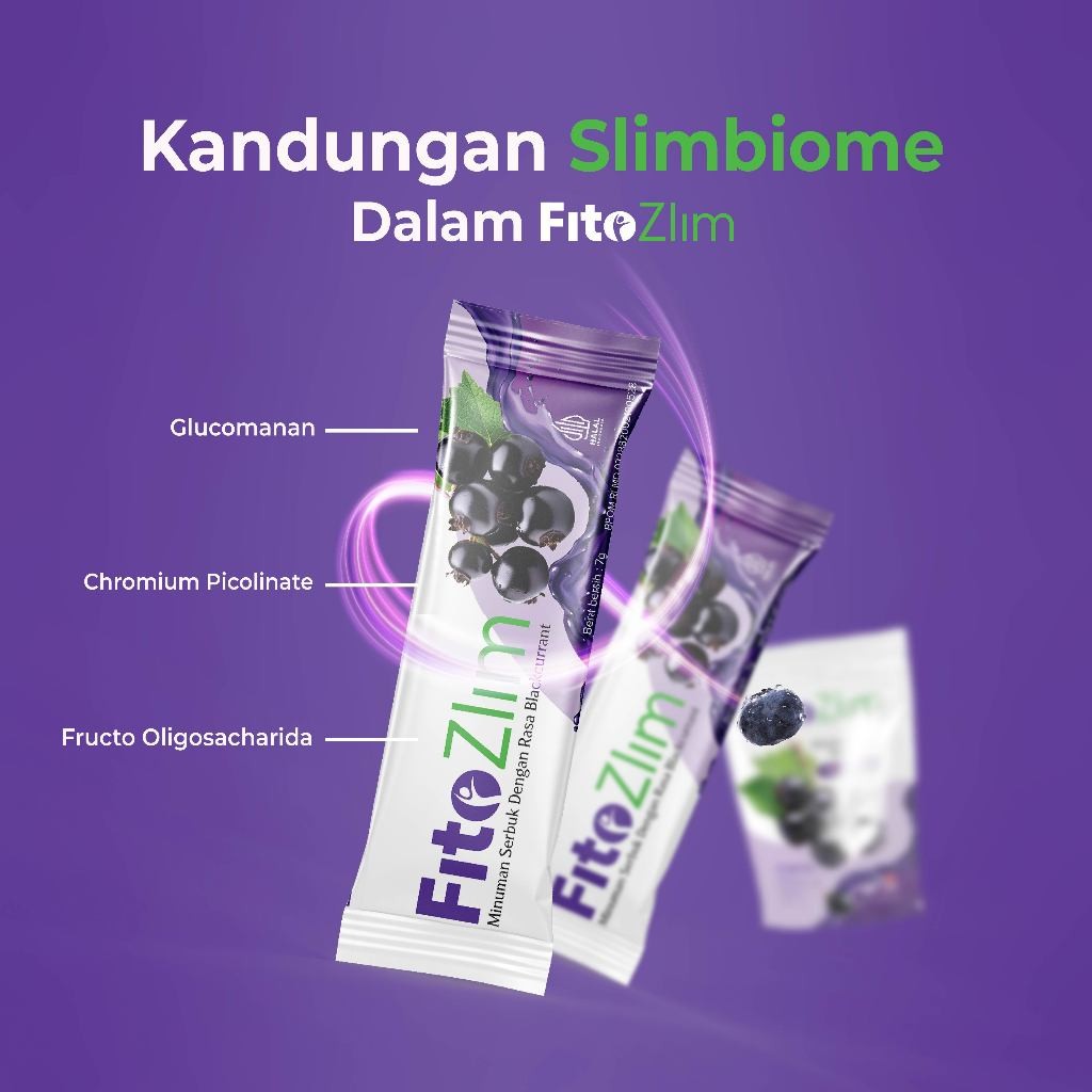 Jual FITOZLIM Fiber Minuman Rendah Kalori - Serbuk Rasa Blackcurrant ...