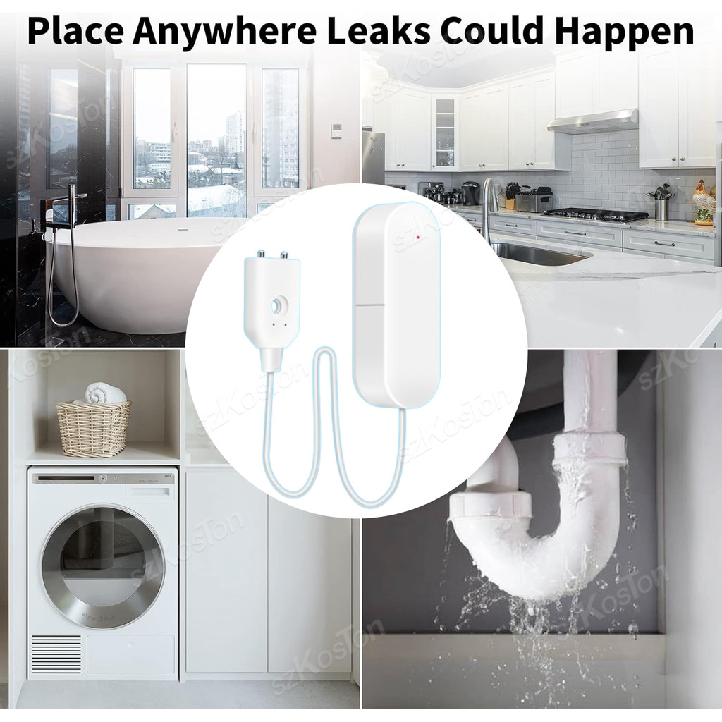 Jual 3.0 Water Leakage Sensor Flood Alarm Water Level Overflow Detector ...
