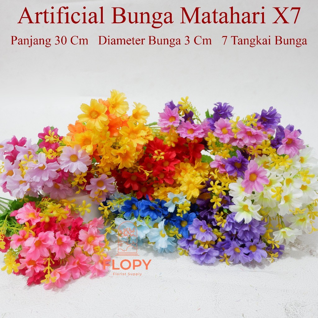 Jual [ 7 Cabang ] Artificial Bunga Matahari X7 / Artificial Bunga ...