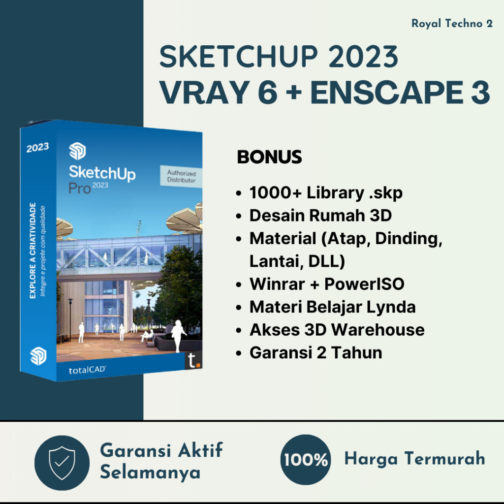 Jual Sketchup pro 2024 2023 2022 2021 +Vray Lifetime Aktif Permanen ...