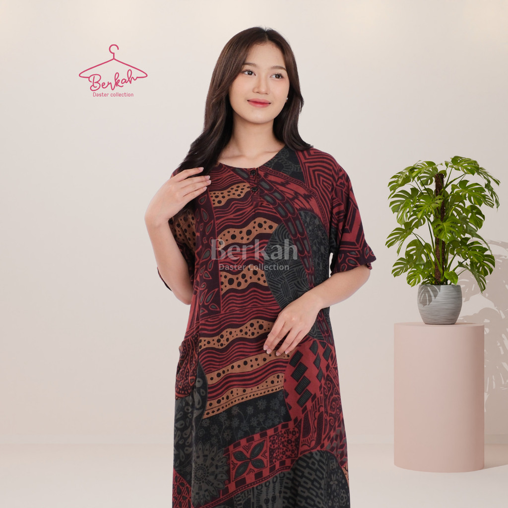Daster Batik Rayon Busui Kancing Surya Teja