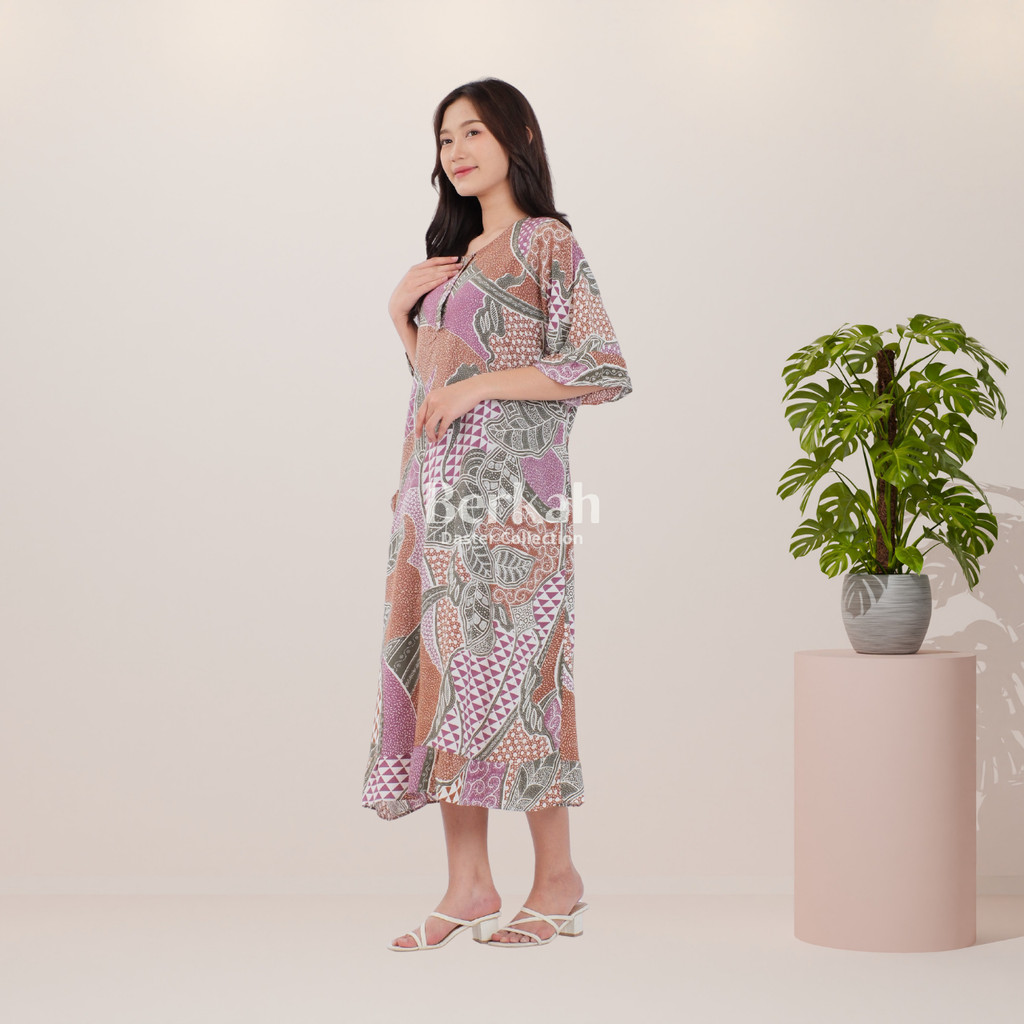 Daster Batik Rayon Busui Kancing Surya Teja 4