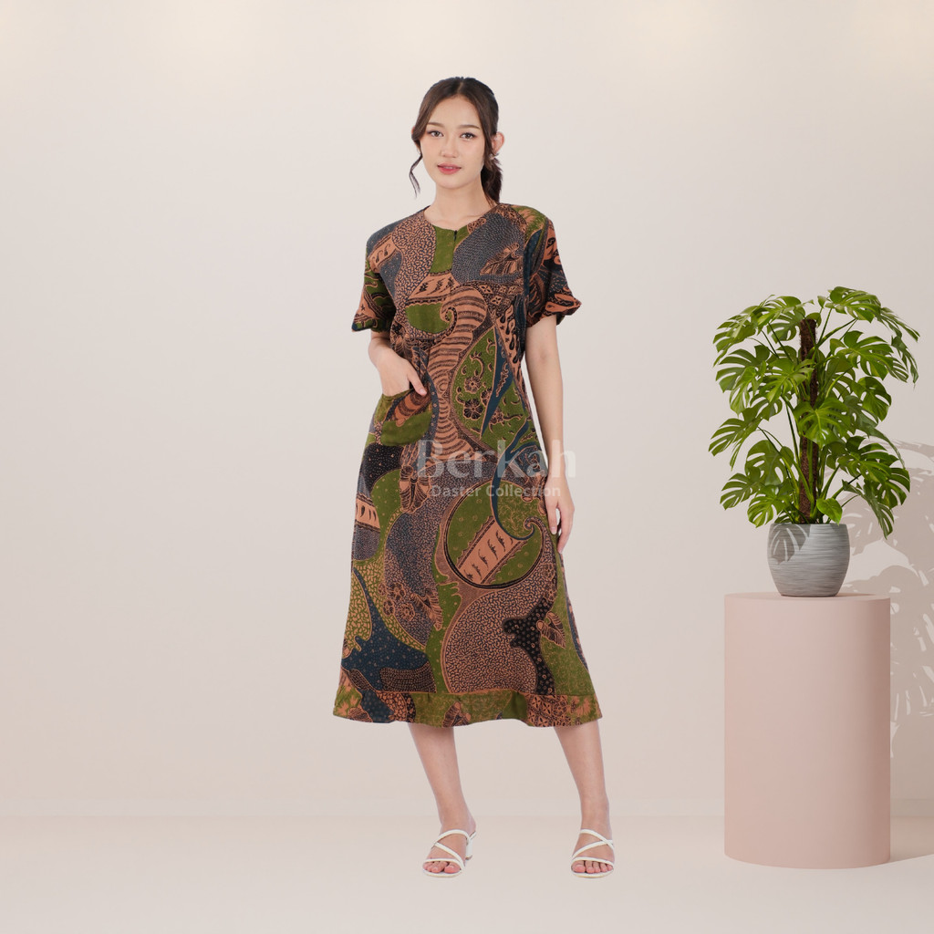Daster Batik Rayon Busui Resleting Surya Teja 4